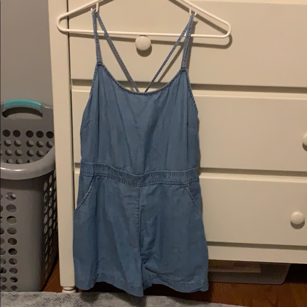 Denim Romper - image 1